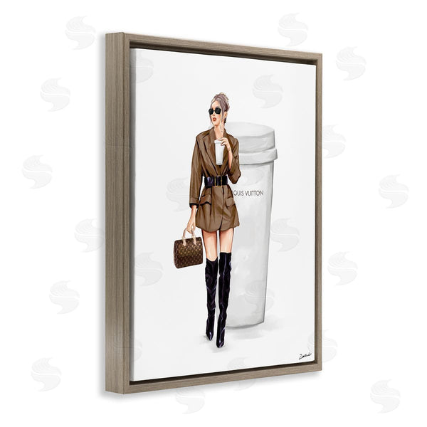 Stupell Industries Ziwei Li | Chic Fashion & Coffee Cup Wall Art