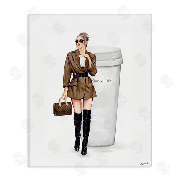 stupell industries Ziwei Li | Chic Fashion & Coffee Cup Wall Art
