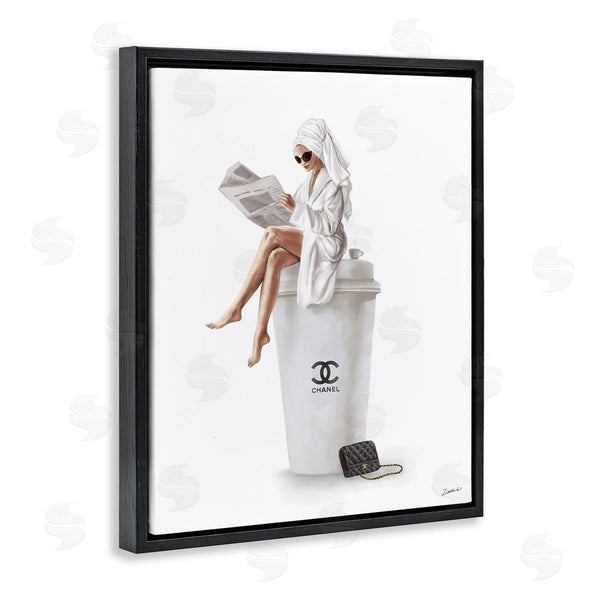 Stupell Industries Ziwei Li | Chic Fashion Coffee & Purse Female Wall Art