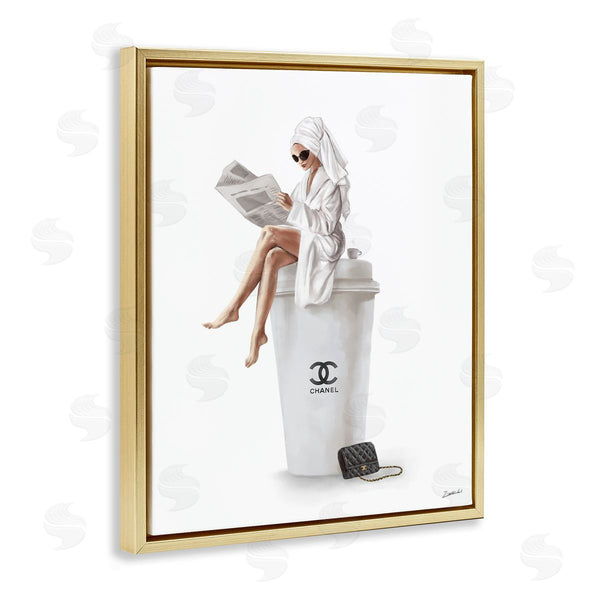 Stupell Industries Ziwei Li | Chic Fashion Coffee & Purse Female Wall Art