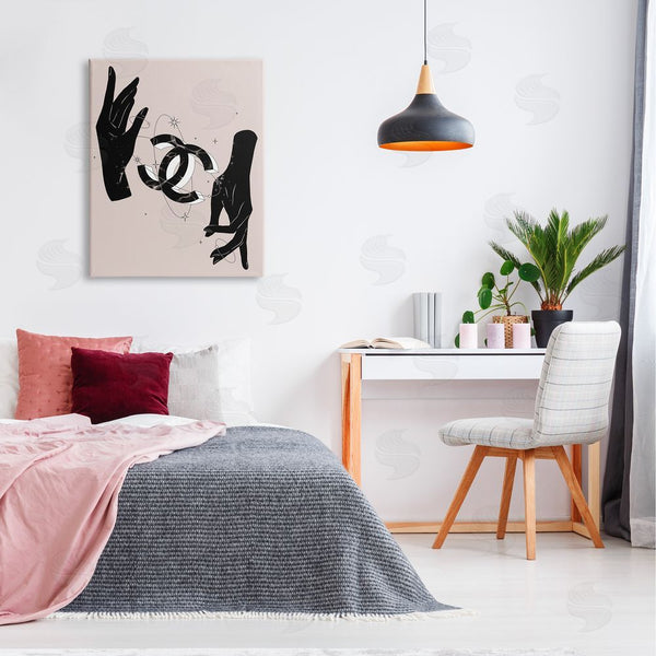 Stupell Industries Ziwei Li | Chic Hands Silhouette Surrounding Glam Fashion Emblem Wall Art