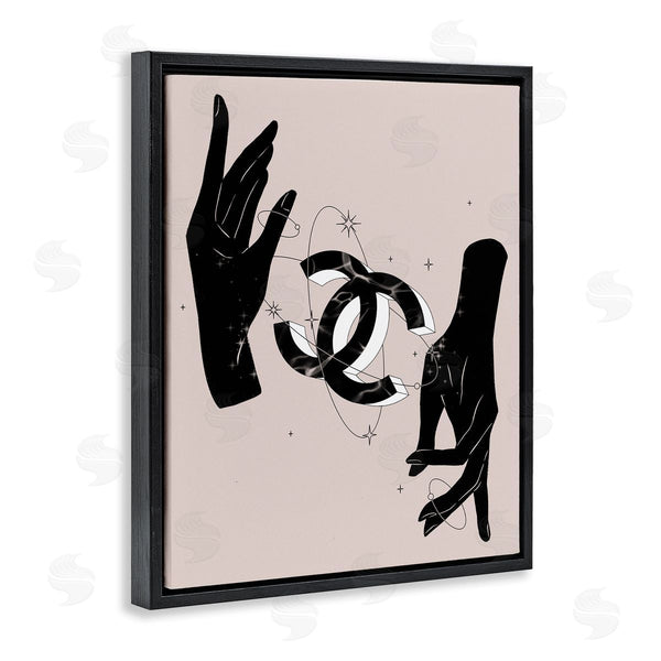 Stupell Industries Ziwei Li | Chic Hands Silhouette Surrounding Glam Fashion Emblem Wall Art