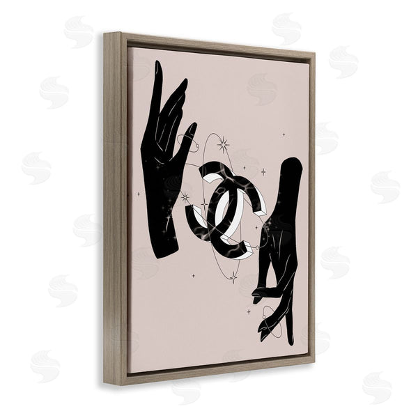 Stupell Industries Ziwei Li | Chic Hands Silhouette Surrounding Glam Fashion Emblem Wall Art