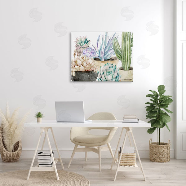 Stupell Industries Ziwei Li | Chic Indoor Succulents And Cacti Modern Pottery Wall Art