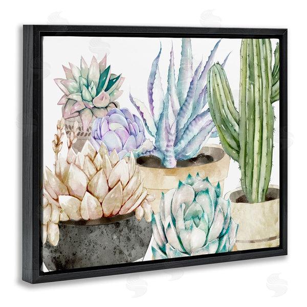 Stupell Industries Ziwei Li | Chic Indoor Succulents And Cacti Modern Pottery Wall Art