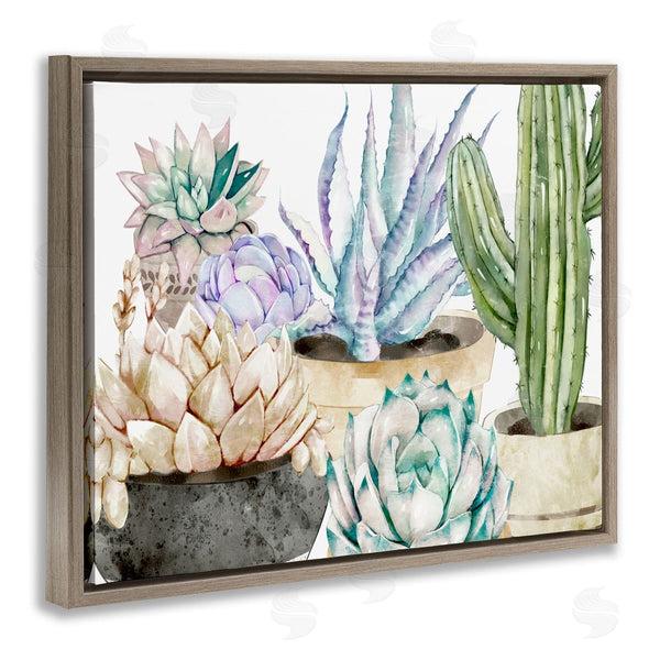 Stupell Industries Ziwei Li | Chic Indoor Succulents And Cacti Modern Pottery Wall Art