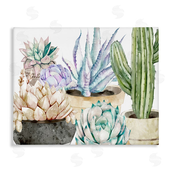 stupell industries Ziwei Li | Chic Indoor Succulents and Cacti Modern Pottery Wall Art
