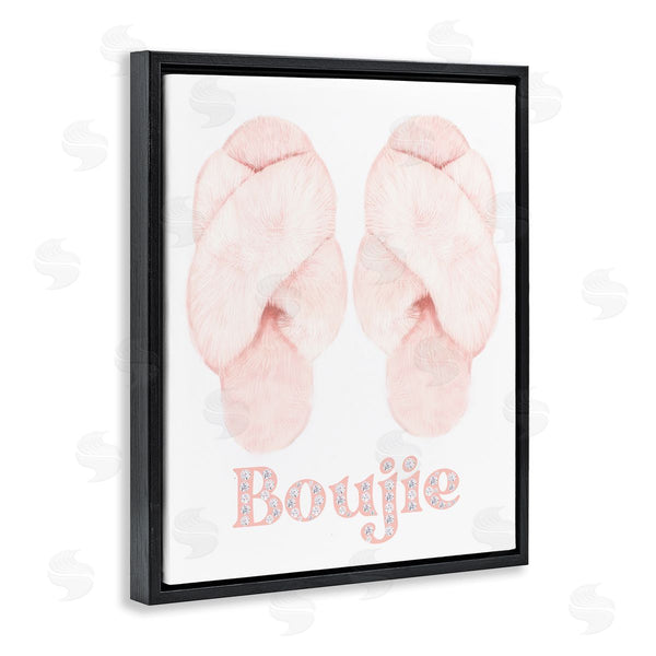 Stupell Industries Ziwei Li | Chic Luxury Slippers Glam Boujie Fashion Text Wall Art