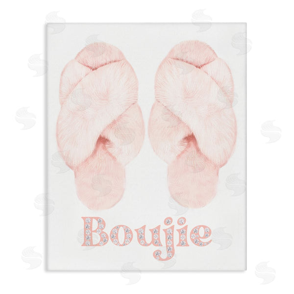 stupell industries Ziwei Li | Chic Luxury Slippers Glam Boujie Fashion Text Wall Art