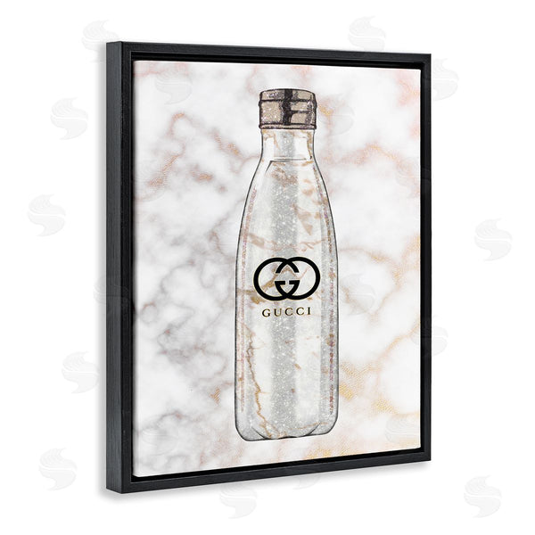 Stupell Industries Ziwei Li | Chic Sports Bottle Glam Fashion Over Marble Wall Art
