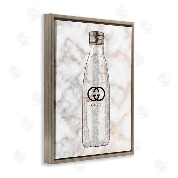 Stupell Industries Ziwei Li | Chic Sports Bottle Glam Fashion Over Marble Wall Art