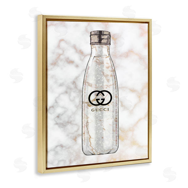 Stupell Industries Ziwei Li | Chic Sports Bottle Glam Fashion Over Marble Wall Art