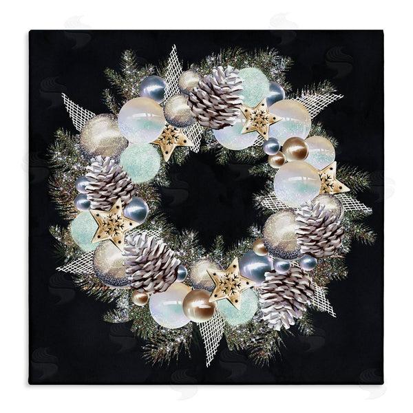 stupell industries Ziwei Li | Chic Winter Ornament Wreath Pinecone Glitz Wall Art