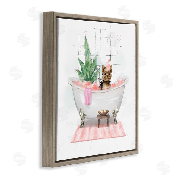 Stupell Industries Ziwei Li | Chic Yorkie Dog In Bubble Bath