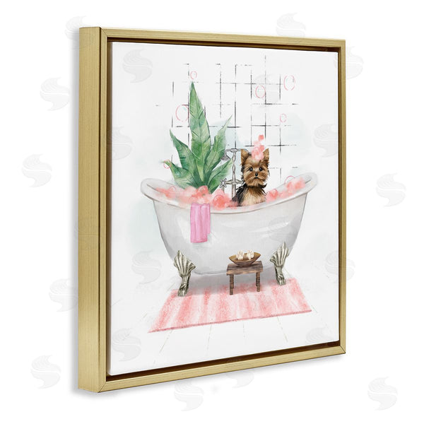 Stupell Industries Ziwei Li | Chic Yorkie Dog In Bubble Bath