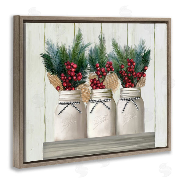 Stupell Industries Ziwei Li | Christmas Berry Bouquets