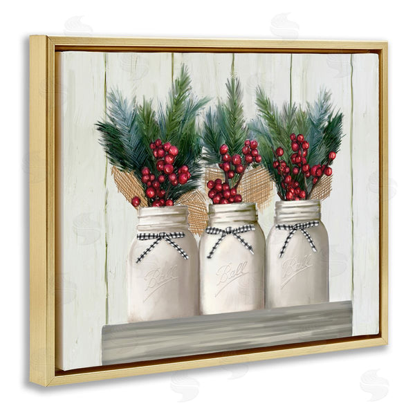 Stupell Industries Ziwei Li | Christmas Berry Bouquets