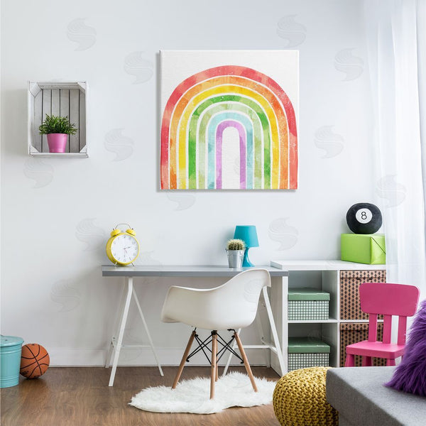 Stupell Industries Ziwei Li | Classic Rainbow Sky Distressed Arch Patterns Wall Art