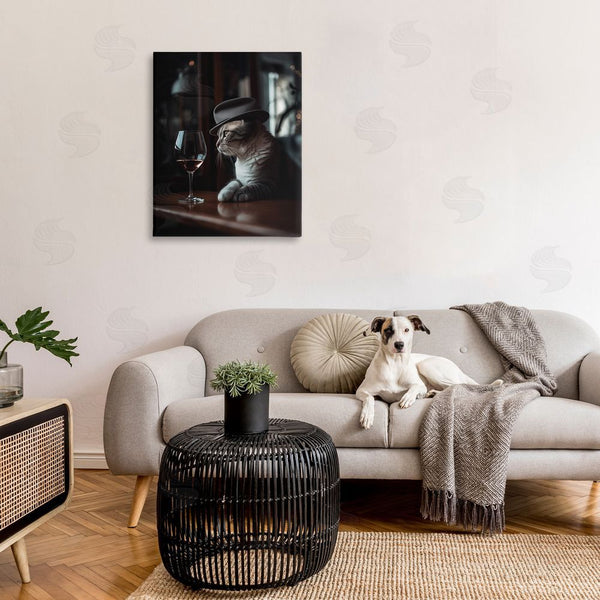 Stupell Industries Ziwei Li | Classy Cat At Bar Wall Art