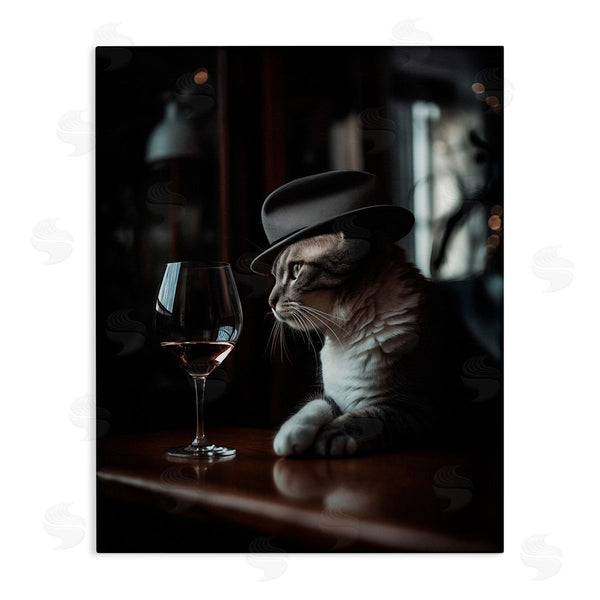 stupell industries Ziwei Li | Classy Cat at Bar Wall Art