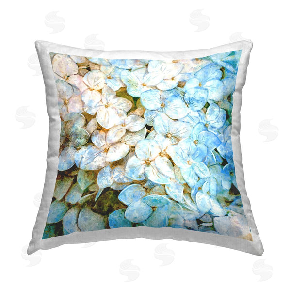stupell industries Ziwei Li | Close Up Hydrangea Petals Printed Throw Pillow