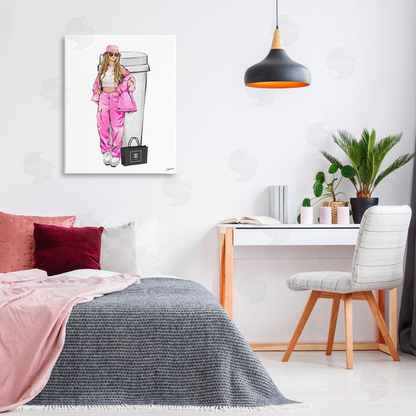 Stupell Industries Ziwei Li | Coffee Cup Fashionista Wall Art