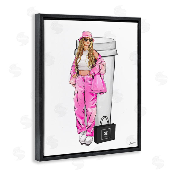Stupell Industries Ziwei Li | Coffee Cup Fashionista Wall Art