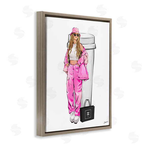 Stupell Industries Ziwei Li | Coffee Cup Fashionista Wall Art