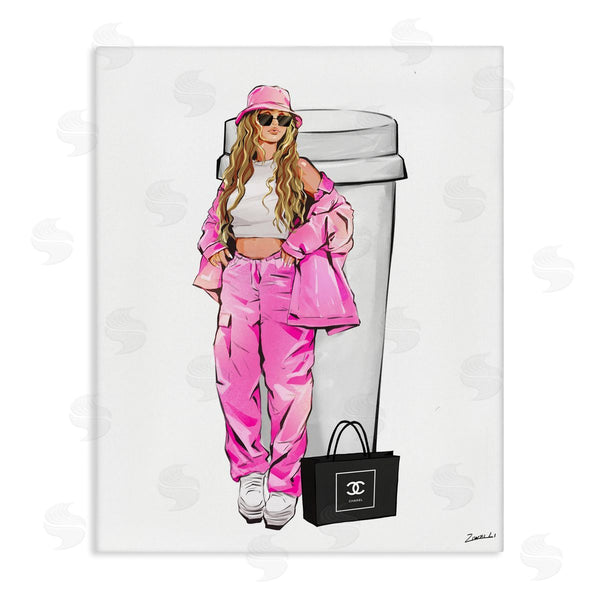stupell industries Ziwei Li | Coffee Cup Fashionista Wall Art