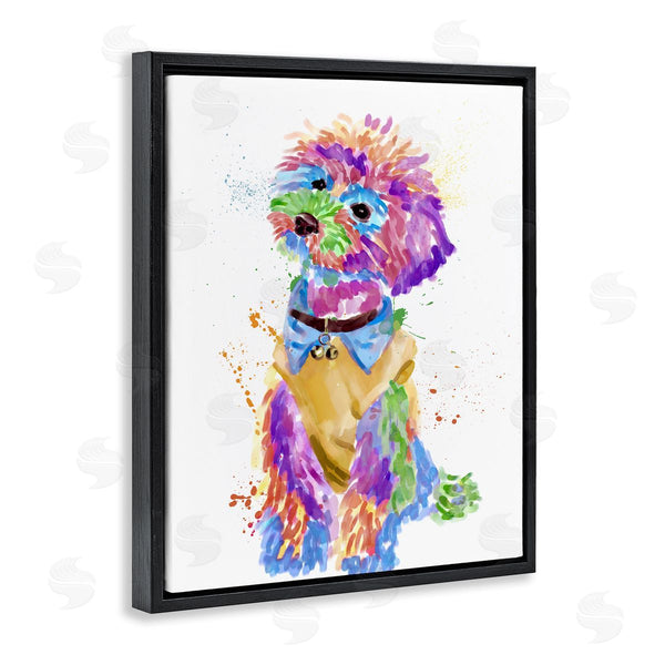 Stupell Industries Ziwei Li | Colorful Pet Dog Bichon