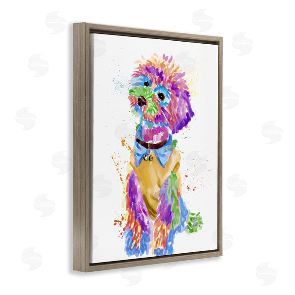 Stupell Industries Ziwei Li | Colorful Pet Dog Bichon
