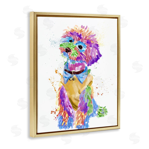 Stupell Industries Ziwei Li | Colorful Pet Dog Bichon