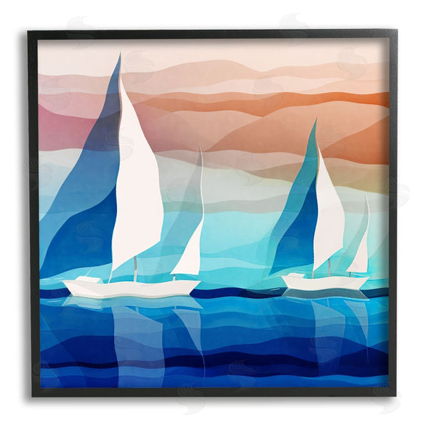 Stupell Industries Ziwei Li | Contemporary Boats Seascape