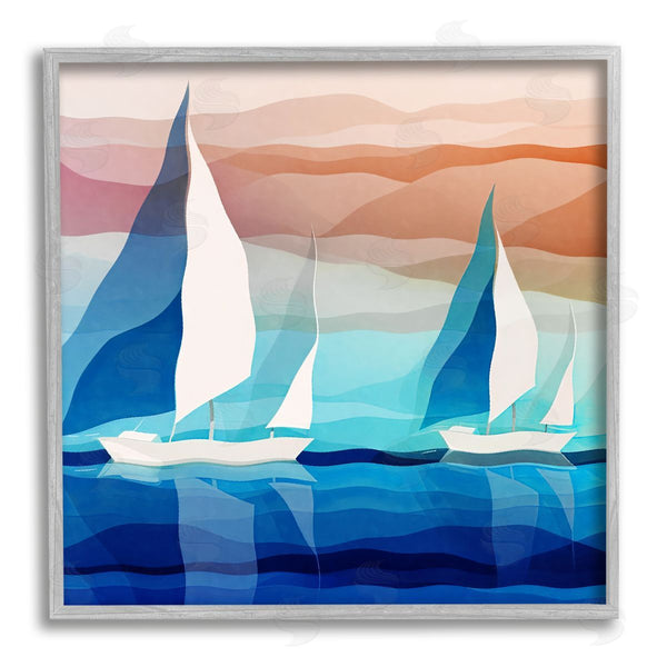 Stupell Industries Ziwei Li | Contemporary Boats Seascape