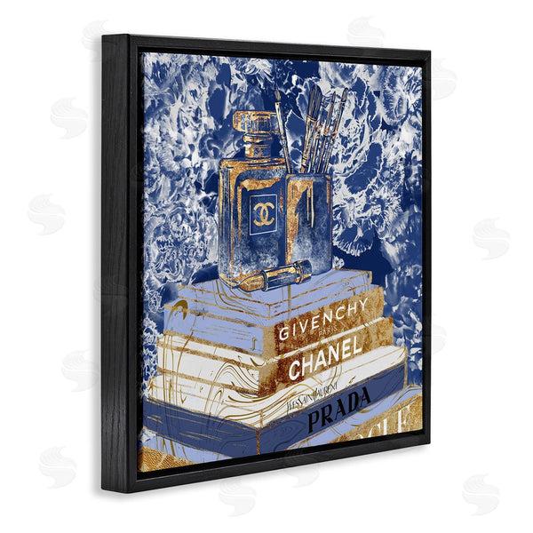 Stupell Industries Ziwei Li | Cosmetics On Books Blue