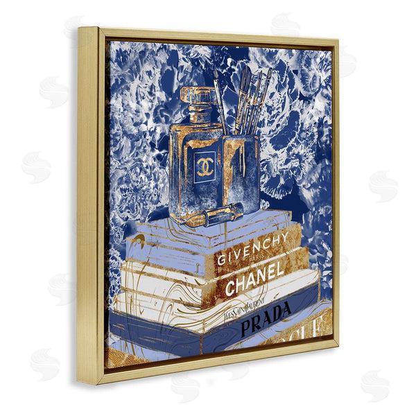 Stupell Industries Ziwei Li | Cosmetics On Books Blue