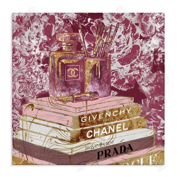 stupell industries Ziwei Li | Cosmetics on Books Pink