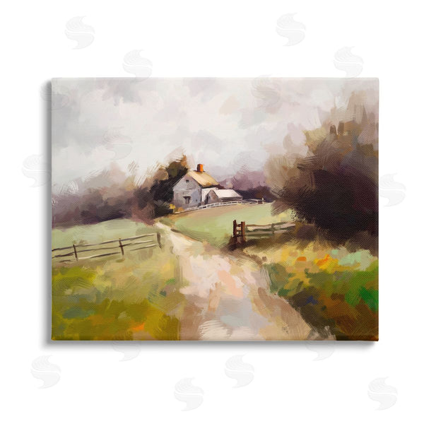 stupell industries Ziwei Li | Country Barn with Fence Wall Art
