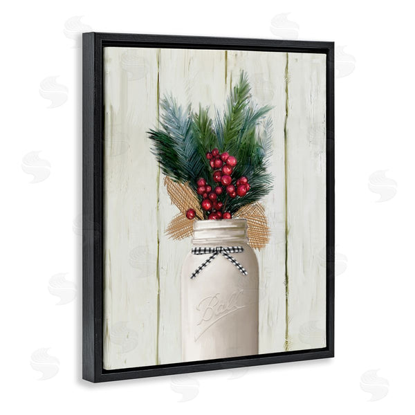 Stupell Industries Ziwei Li | Country Christmas Holiday Jar