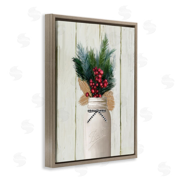 Stupell Industries Ziwei Li | Country Christmas Holiday Jar