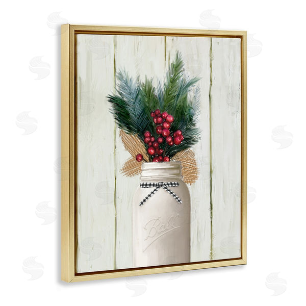 Stupell Industries Ziwei Li | Country Christmas Holiday Jar
