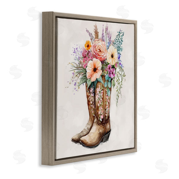 Stupell Industries Ziwei Li | Country Cowboy Boots Bouquet