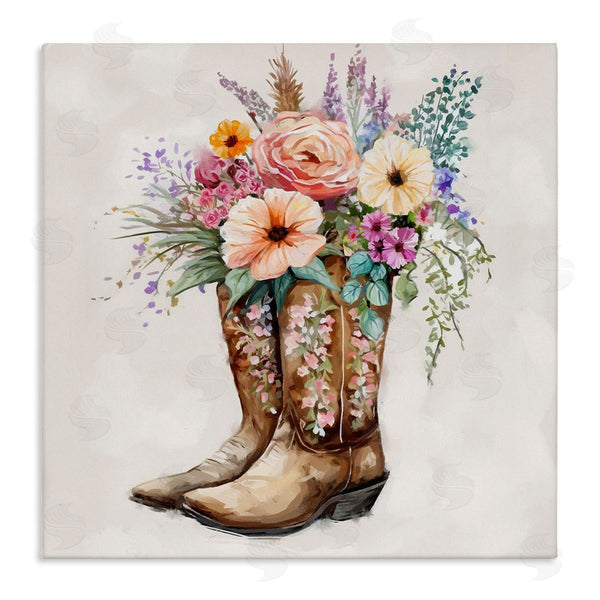 stupell industries Ziwei Li | Country Cowboy Boots Bouquet