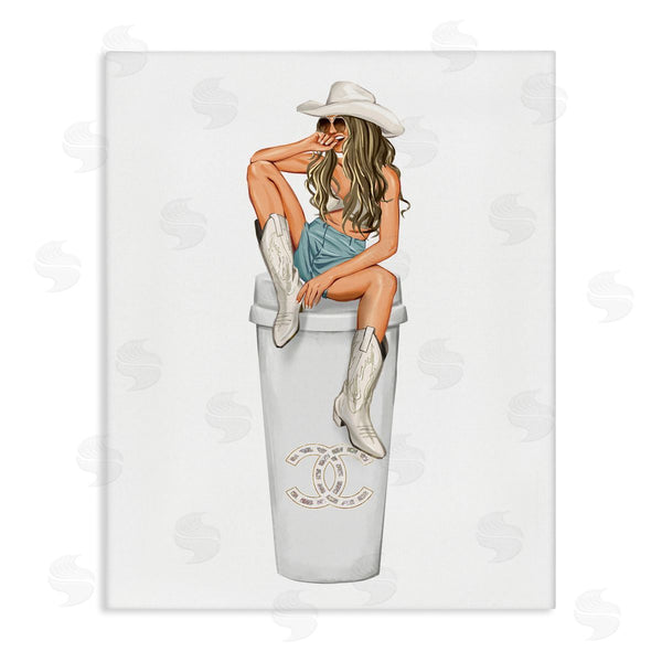 stupell industries Ziwei Li | Country Cowgirl Trendy Glam Coffee Wall Art