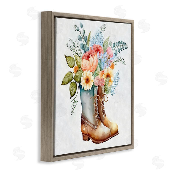 Stupell Industries Ziwei Li | Country Garden Boots Bouquet Wall Art