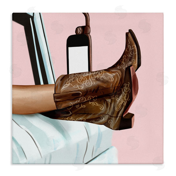 stupell industries Ziwei Li | Country Girl Cowboy Boots Car Wall Art