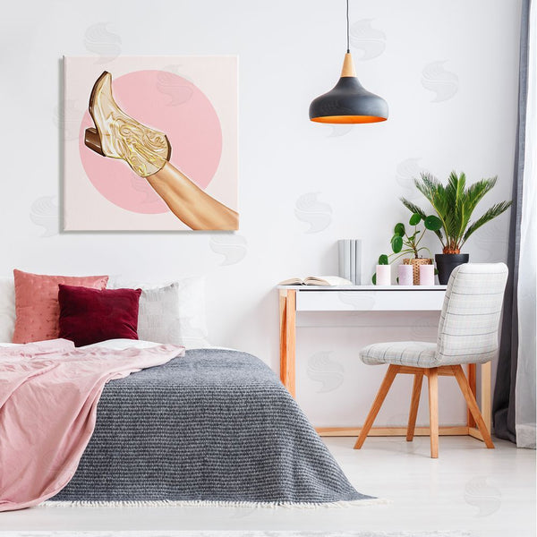 Stupell Industries Ziwei Li | Cowgirl Boot Pink Country Fashion Wall Art