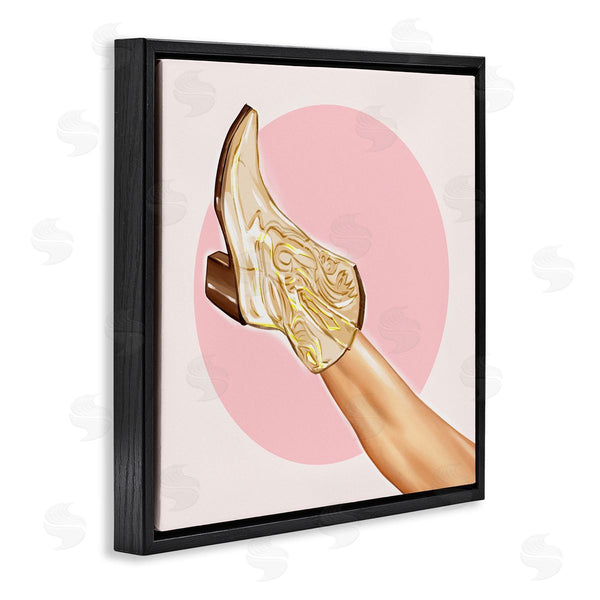 Stupell Industries Ziwei Li | Cowgirl Boot Pink Country Fashion Wall Art
