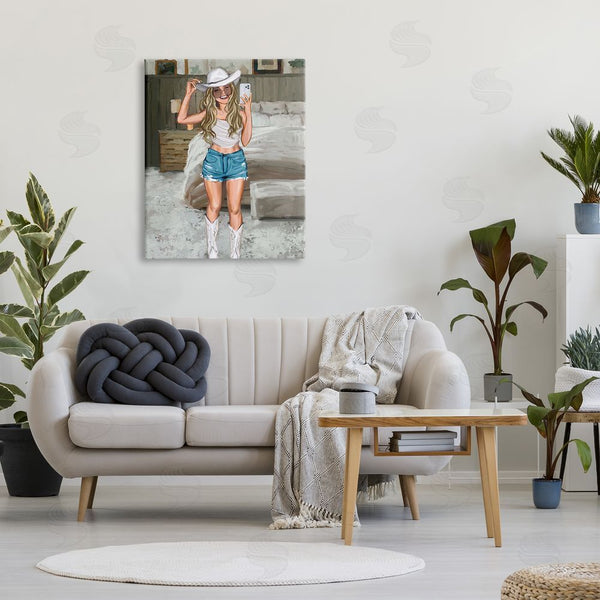 Stupell Industries Ziwei Li | Cowgirl Glam Selfie Wall Art