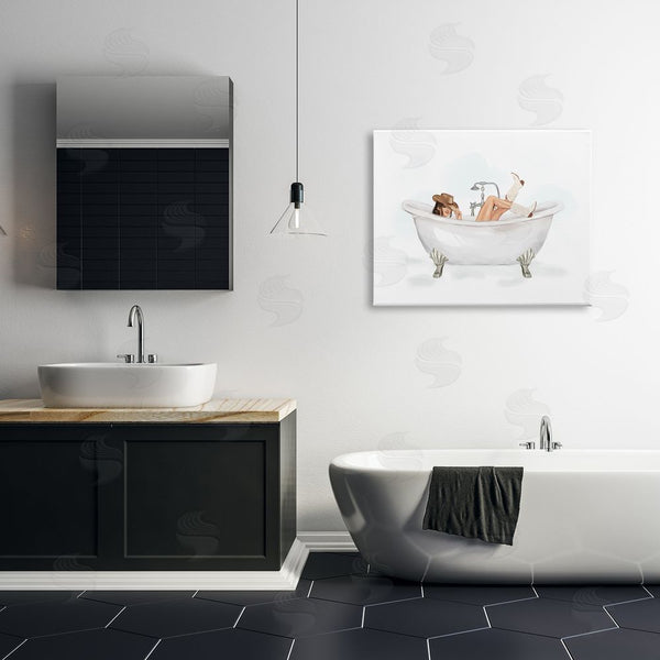 Stupell Industries Ziwei Li | Cowgirl In Bathtub Wall Art
